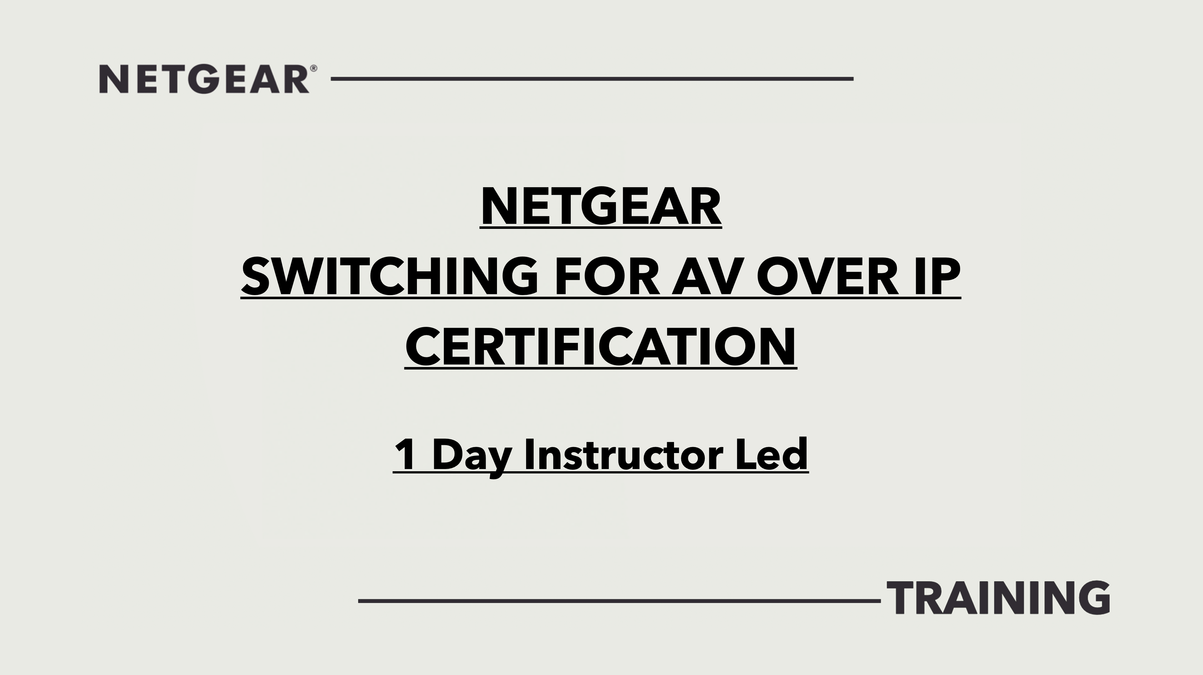 NETGEAR Switching for AV over IP - Classroom Based